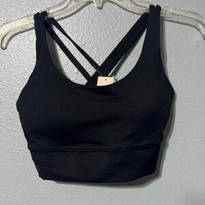 NWT Third Love Black Sports Bra Cross Cross Straps Strappy Size Small Padded